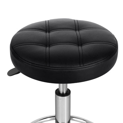 Artiss Salon Stool Round Swivel Chairs SALON-B-D-RD-NEW-BK