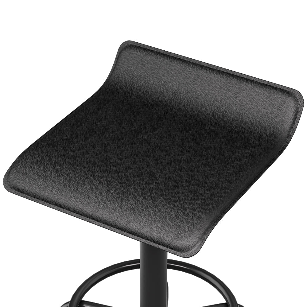 Artiss Salon Stool Square Swivel Chair Black SALON-B-SQ-BK