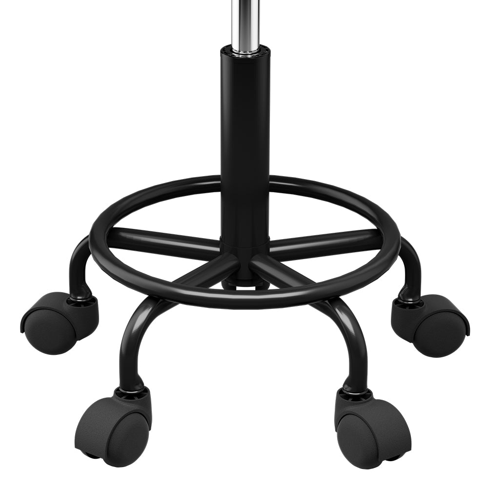Artiss Salon Stool Square Swivel Chair Black SALON-B-SQ-BK