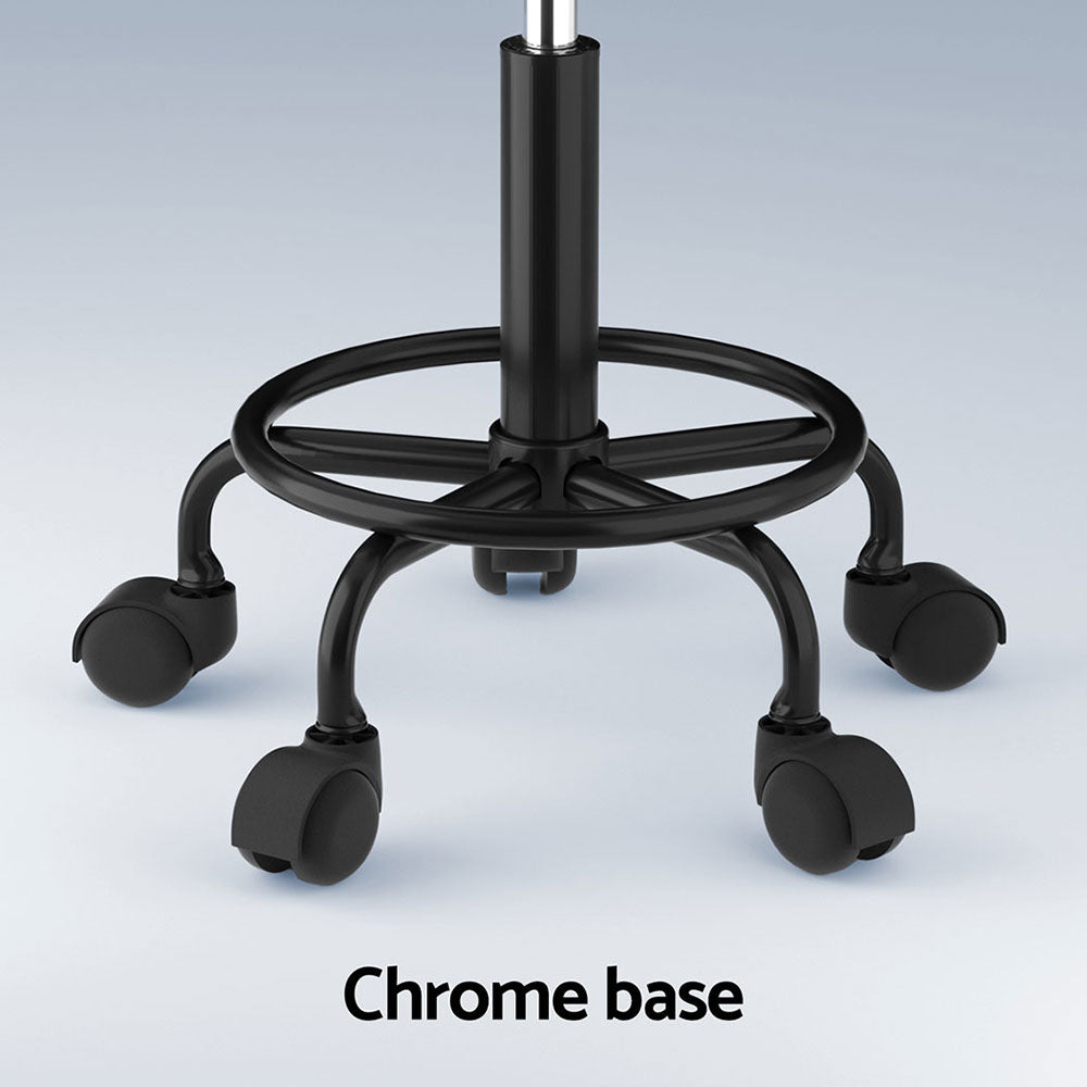 Artiss Salon Stool Square Swivel Chair Black SALON-B-SQ-BK