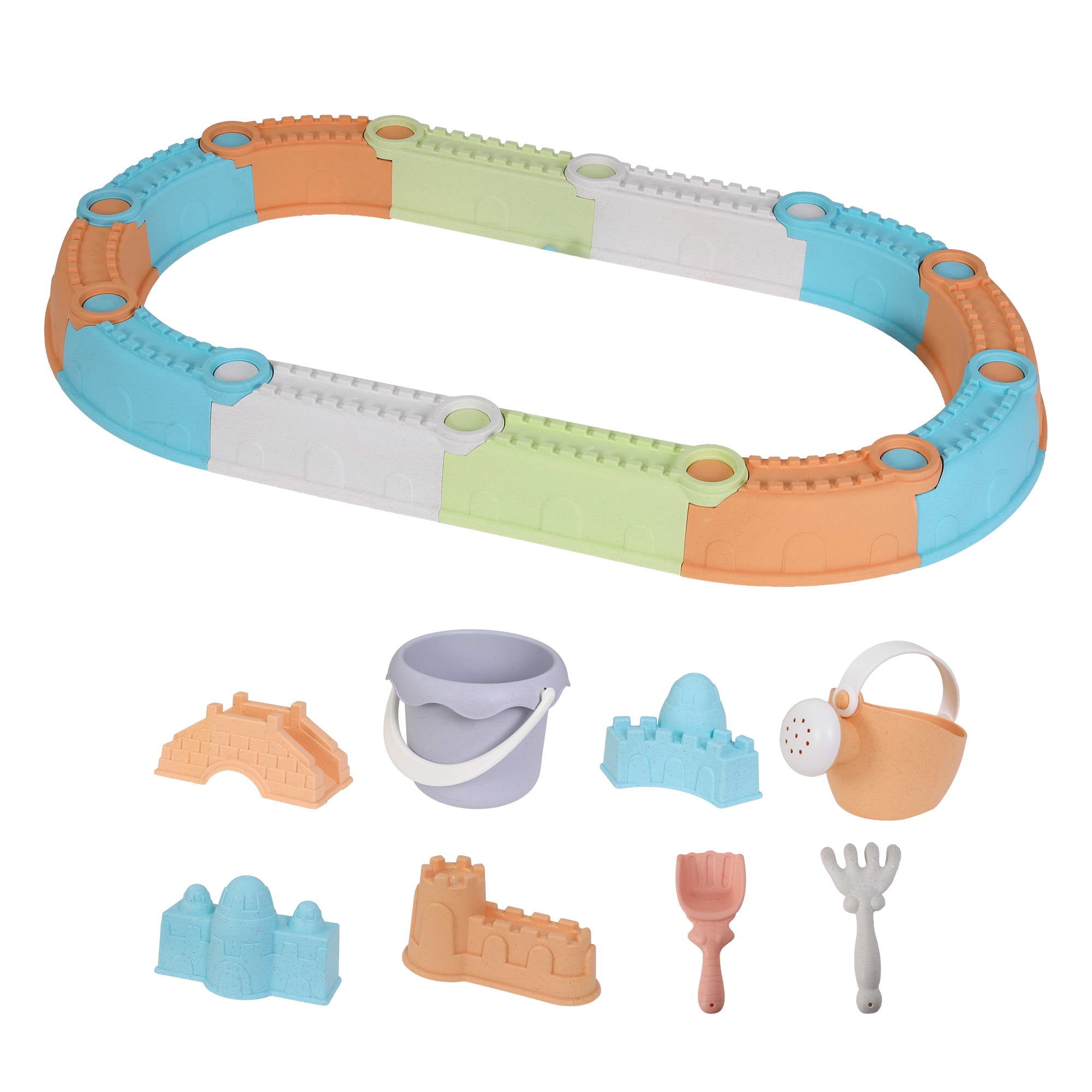 Keezi Kids Sandpit Set Beach Toys Sand Box Outdoor Backyard Play Area SAND-PLS-148-CLF