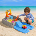 Keezi 2-in-1 Kids Sandpit Water Table Working Excavator Digger Sensory Play Toys SAND-PLS-EVT-GY