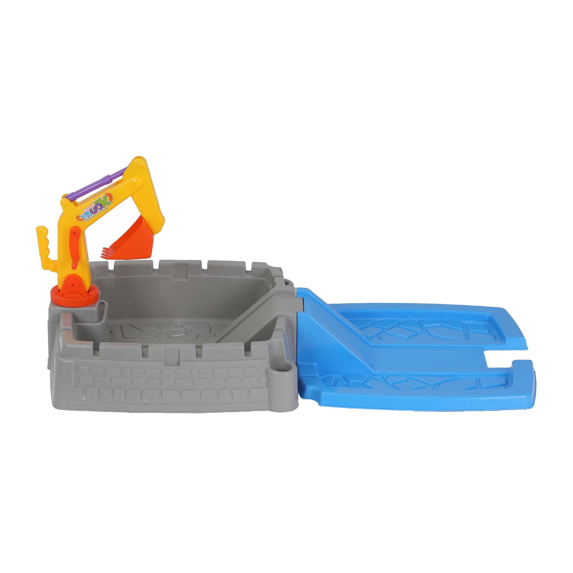 Keezi 2-in-1 Kids Sandpit Water Table Working Excavator Digger Sensory Play Toys SAND-PLS-EVT-GY