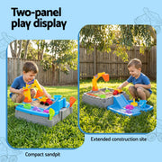 Keezi 2-in-1 Kids Sandpit Water Table Working Excavator Digger Sensory Play Toys SAND-PLS-EVT-GY