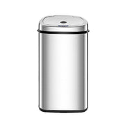 Devanti 50L Motion Sensor Bin Rubbish Automatic Silver SB-50L-S02-A