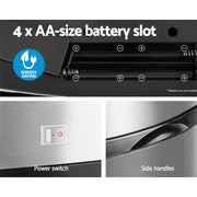 Devanti 50L Motion Sensor Bin Rubbish Automatic Silver SB-50L-S02-A