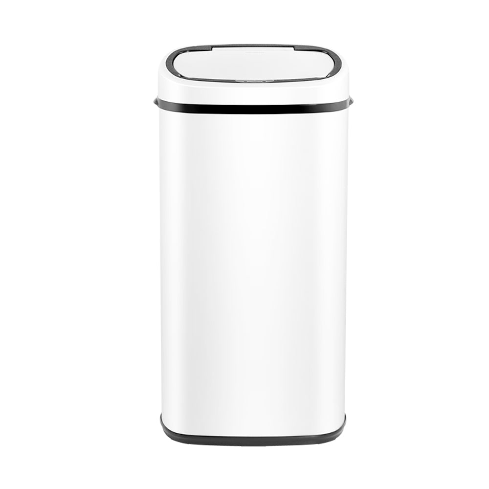 Devanti 68L Motion Sensor Bin Rubbish Automatic White SB-68L-S06-WH