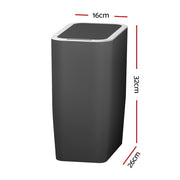 Devanti 9L Motion Sensor Bin Rubbish Automatic Ash Black SB-9LS26-BK