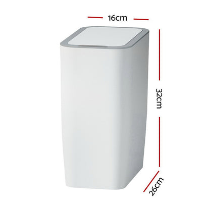 Devanti 9L Motion Sensor Bin Rubbish Automatic White SB-9LS26-WH