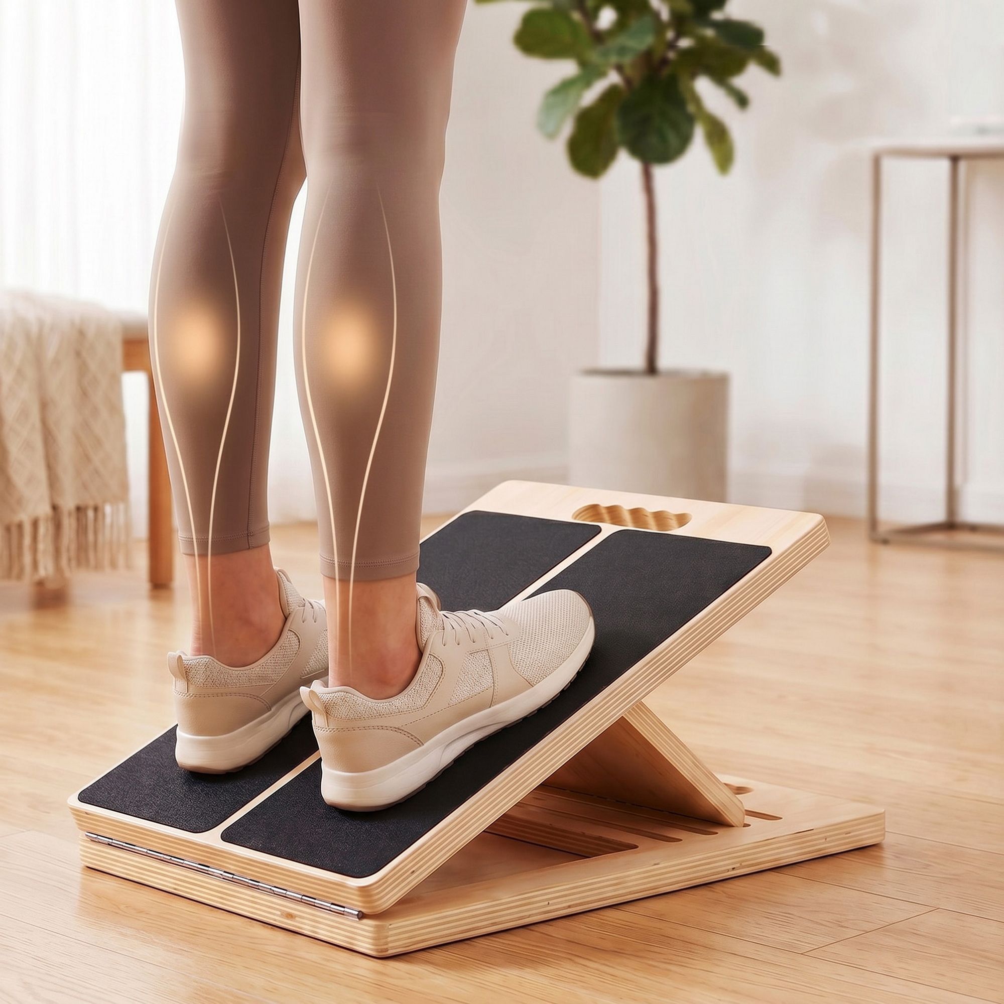 Everfit Wooden Slant Board for Squat & Calf Stretch 5 Angle Foldable Home Gym