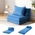 Artiss Convertible Folding Sofa Bed Armless Lounger Foam Floor Sofas Futons Couches SB-B-COMP-1010-BU