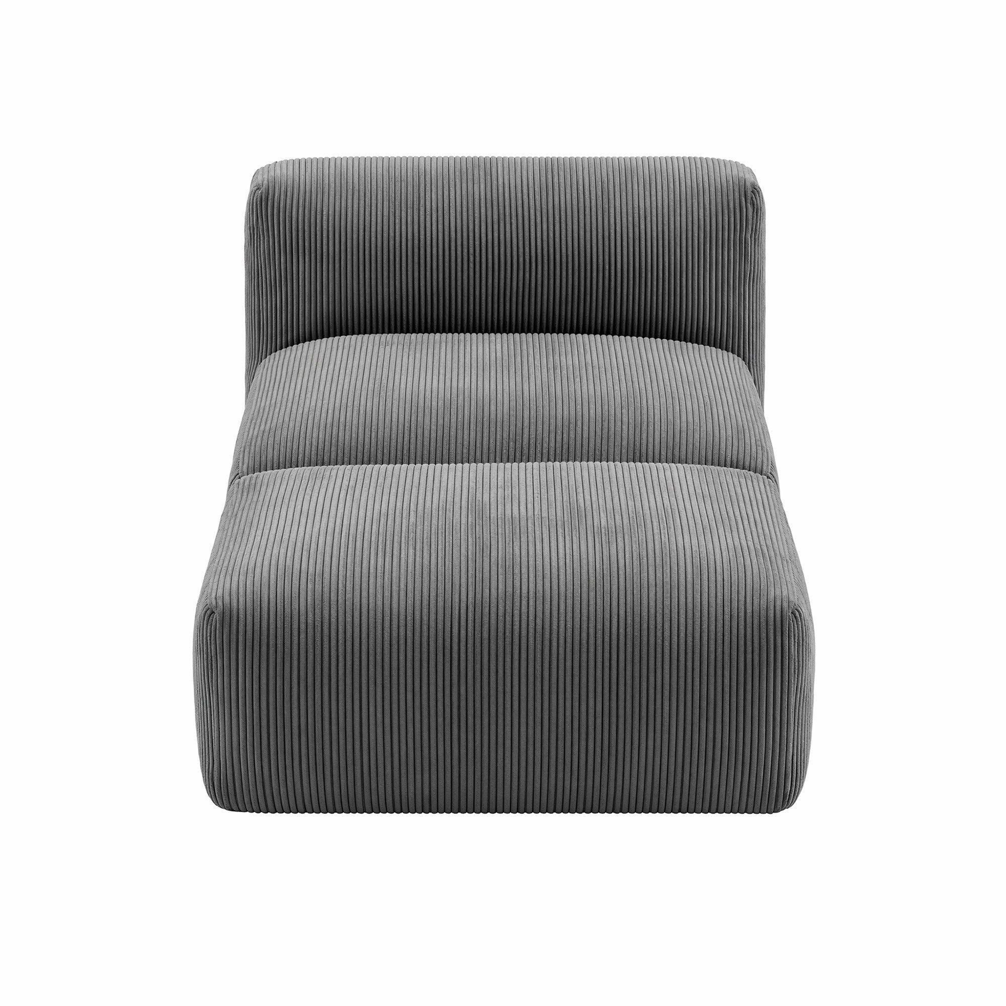 Artiss Foldable Bean Bag Sofa Bed Cloud Couch Boneless Floor Lounger Chair Grey SB-B-COMP-BBC-GY