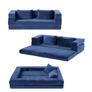 Artiss Convertible Folding Sofa Bed Pull Out Mattress Foldable Lounge Couch Chair SB-B-COMP-DBED-BL
