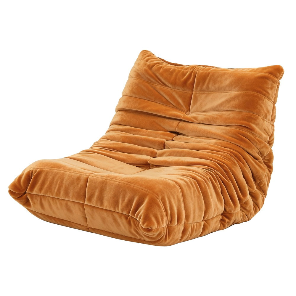 Artiss Lazy Sofa Accent Chair Floor Couch Leisure Lounge Foam Pouffe Recliner SB-B-COMP-LZSF-BR