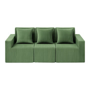Artiss Modular 3-Seater Sofa Bed Convertible Sectional Floor Couch with Deep Seat SB-B-SOFA-3SEAT-GN