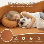 Artiss Folding Sofa Bed Floor Couch 2-in-1 Convertible Futon Loveseat Orange