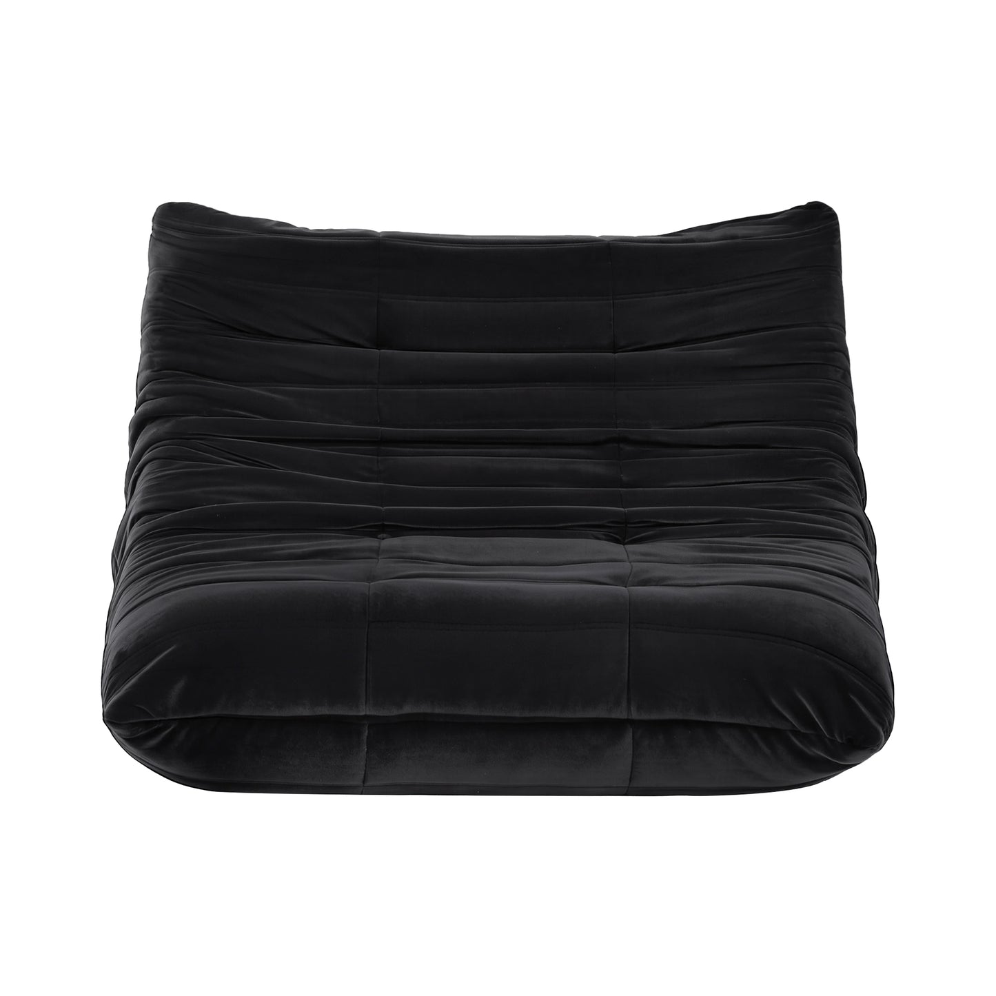 Artiss Lazy Sofa 2 Seaters Accent Caterpillar Chair Floor Couch Armless Lounge SB-B-TWIN-LZSF-BK