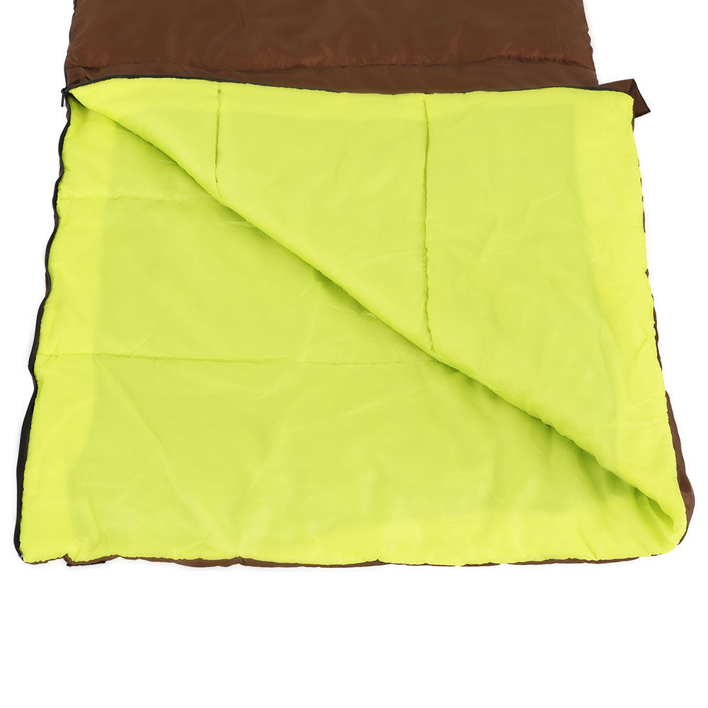 Weisshorn Sleeping Bag Double Bags Thermal Camping Hiking Tent Brown -5 degrees C SB-C-Q-220-BR