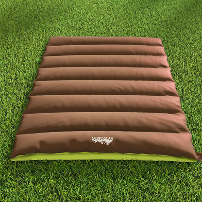 Weisshorn Sleeping Bag Double Bags Thermal Camping Hiking Tent Brown -5 degrees C SB-C-Q-220-BR