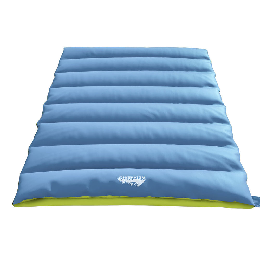 Weisshorn Sleeping Bag Double Bags Thermal Camping Hiking Tent Grey -5 degrees C SB-C-Q-220-GR