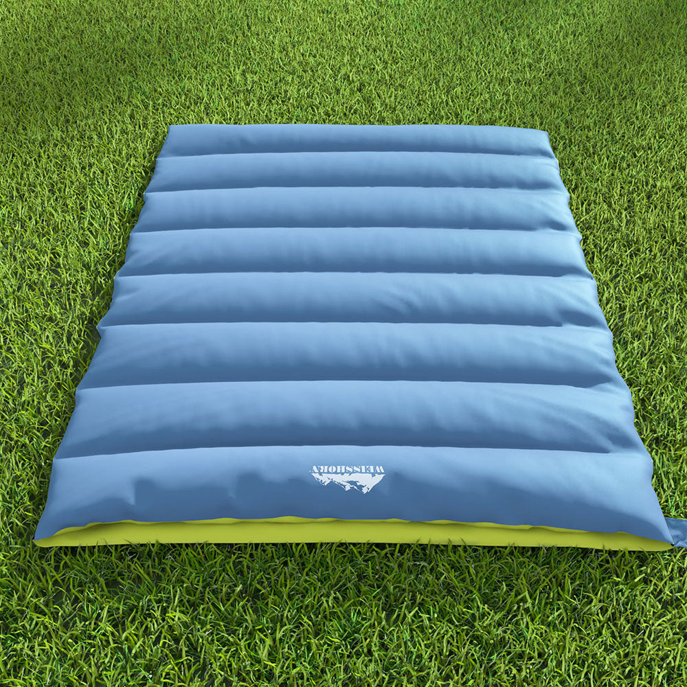 Weisshorn Sleeping Bag Double Bags Thermal Camping Hiking Tent Grey -5 degrees C SB-C-Q-220-GR