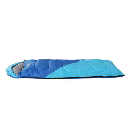 Weisshorn Sleeping Bag Kids Single 172cm Thermal Camping Hiking Blue SB-CHILD-L-BL