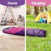 Weisshorn Sleeping Bag Set of 2 Kids Single 172cm Thermal Camping Hiking SB-CHILD-L-BLPK