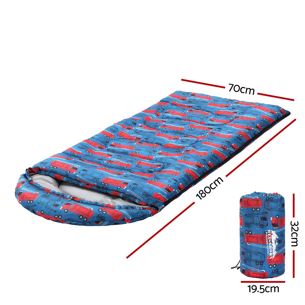 Weisshorn Sleeping Bag Kids Single Bags 180cm Thermal Camping Hiking Blue SB-CHILD-L-CT-BL