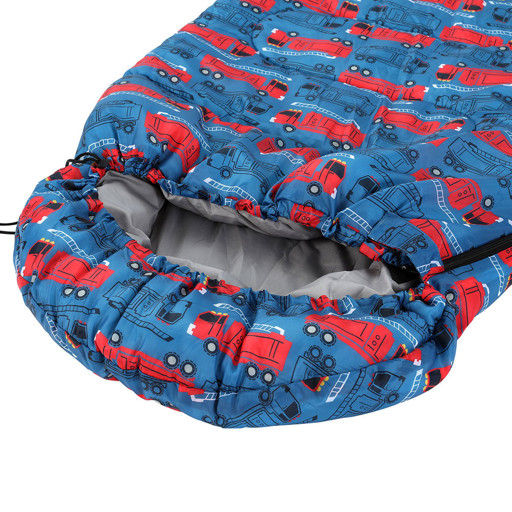 Weisshorn Sleeping Bag Kids Single Bags 180cm Thermal Camping Hiking Blue SB-CHILD-L-CT-BL