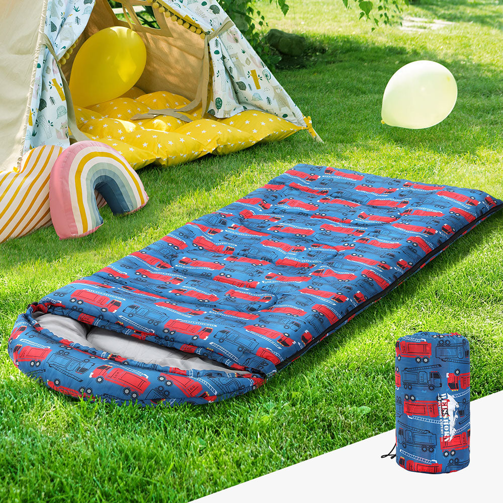 Weisshorn Sleeping Bag Kids Single Bags 180cm Thermal Camping Hiking Blue SB-CHILD-L-CT-BL