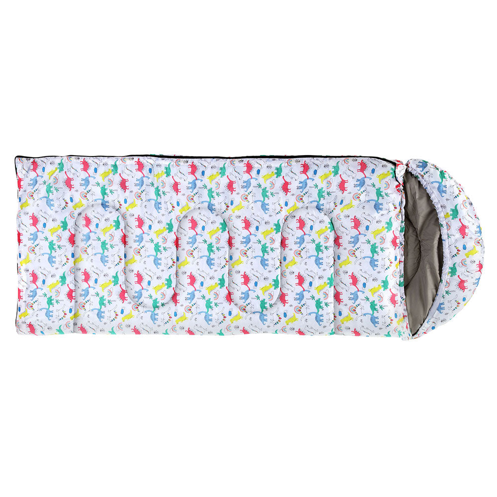 Weisshorn Sleeping Bag Kids Single Bags 180cm Thermal Camping Hiking White SB-CHILD-L-CT-WH