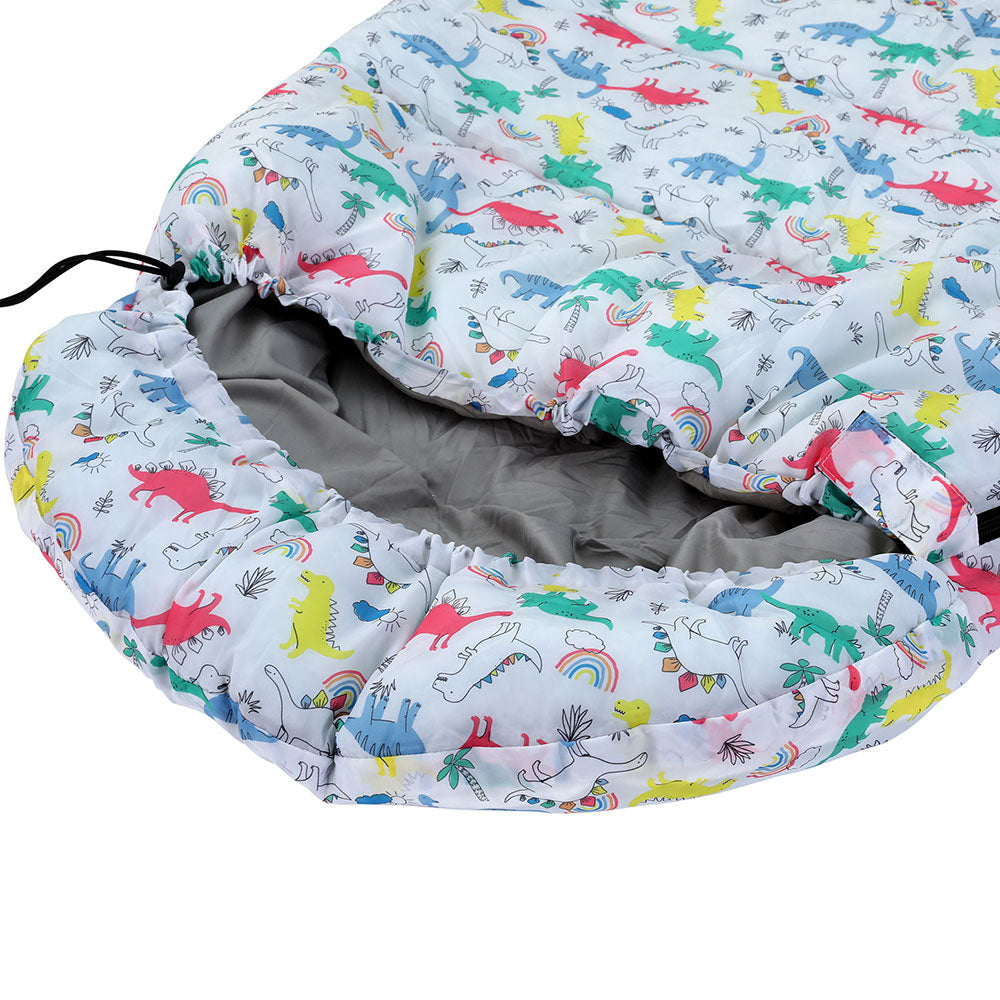 Weisshorn Sleeping Bag Kids Single Bags 180cm Thermal Camping Hiking White SB-CHILD-L-CT-WH