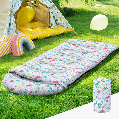 Weisshorn Sleeping Bag Kids Single Bags 180cm Thermal Camping Hiking White SB-CHILD-L-CT-WH