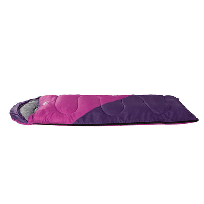 Weisshorn Sleeping Bag Kids Single 172cm Thermal Camping Hiking Pink SB-CHILD-L-PK