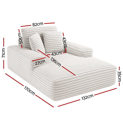 Artiss Sofa Bed Lounge Chair Recliner Couch Reading Chairs Sleeper Cloud Sofas Faux Fur Fabric SB-COMP-CHA-BG