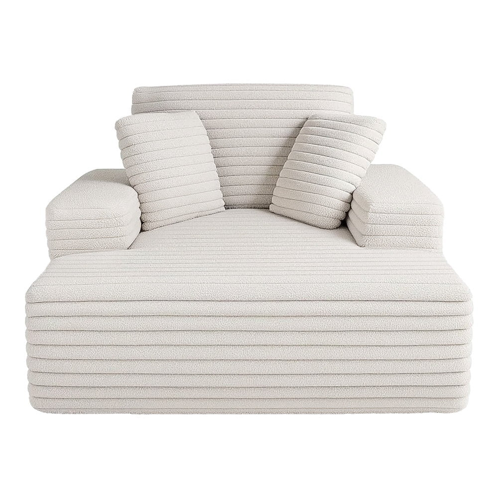 Artiss Sofa Bed Lounge Chair Recliner Couch Reading Chairs Sleeper Cloud Sofas Faux Fur Fabric SB-COMP-CHA-BG