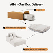 Artiss Sofa Bed Lounge Chair Recliner Couch Reading Chairs Sleeper Cloud Sofas Faux Fur Fabric SB-COMP-CHA-BG