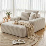 Artiss Sofa Bed Lounge Chair Recliner Couch Reading Chairs Sleeper Cloud Sofas Faux Fur Fabric SB-COMP-CHA-BG