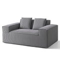 Artiss 2 Seater Sofa Loveseat Sofas Bed Couch No Assembly Corduroy Small Couches Apartement SB-COMP-CHA-GY