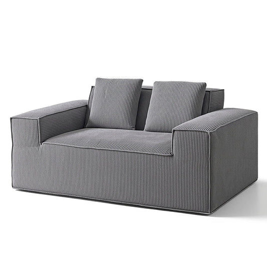 Artiss 2 Seater Sofa Loveseat Sofas Bed Couch No Assembly Corduroy Small Couches Apartement SB-COMP-CHA-GY