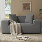 Artiss 2 Seater Sofa Loveseat Sofas Bed Couch No Assembly Corduroy Small Couches Apartement SB-COMP-CHA-GY