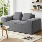 Artiss 2 Seater Sofa Loveseat Sofas Bed Couch No Assembly Corduroy Small Couches Apartement SB-COMP-CHA-GY