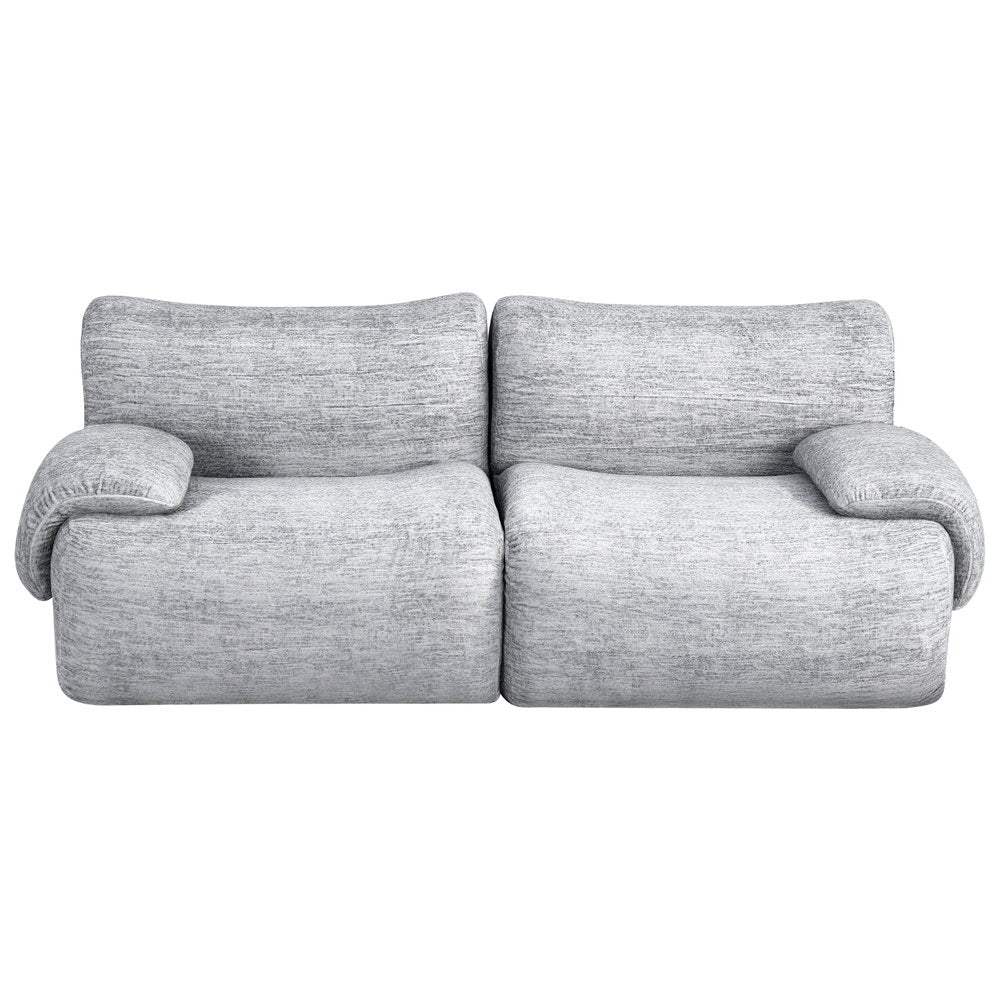 Artiss 2 Seater Sofa Modular Sectional Sofas Couch Bed No Assembly Living Room Grey SB-COMP-FAB-GY-AB