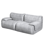 Artiss 2 Seater Sofa Modular Sectional Sofas Couch Bed No Assembly Living Room Grey SB-COMP-FAB-GY-AB