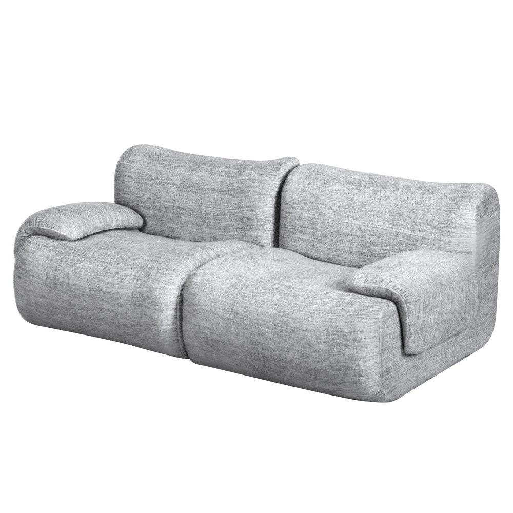Artiss 2 Seater Sofa Modular Sectional Sofas Couch Bed No Assembly Living Room Grey SB-COMP-FAB-GY-AB