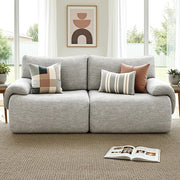 Artiss 2 Seater Sofa Modular Sectional Sofas Couch Bed No Assembly Living Room Grey SB-COMP-FAB-GY-AB