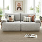 Artiss 2 Seater Sofa Modular Sectional Sofas Couch Bed No Assembly Living Room Grey SB-COMP-FAB-GY-AB