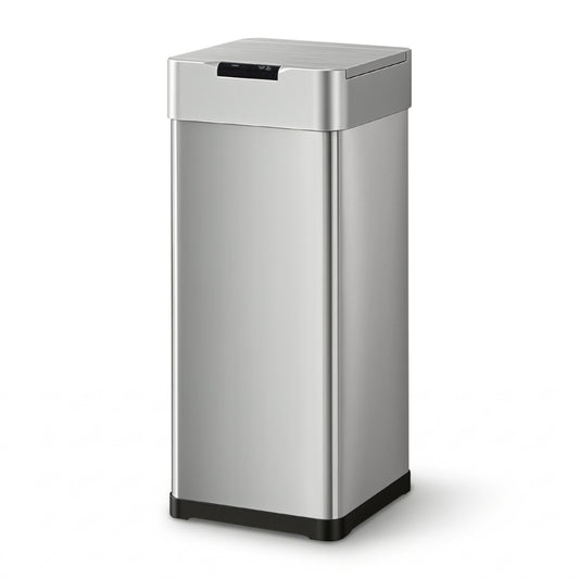 Devanti 50L Motion Sensor Bin Rubbish Bins Kitchen Automatic Trash Can Silver SB-D-50-K250-SI