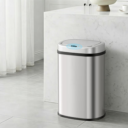Devanti 50L Sensor Bin Motion Rubbish Automatic Silver SB-D-50-SS