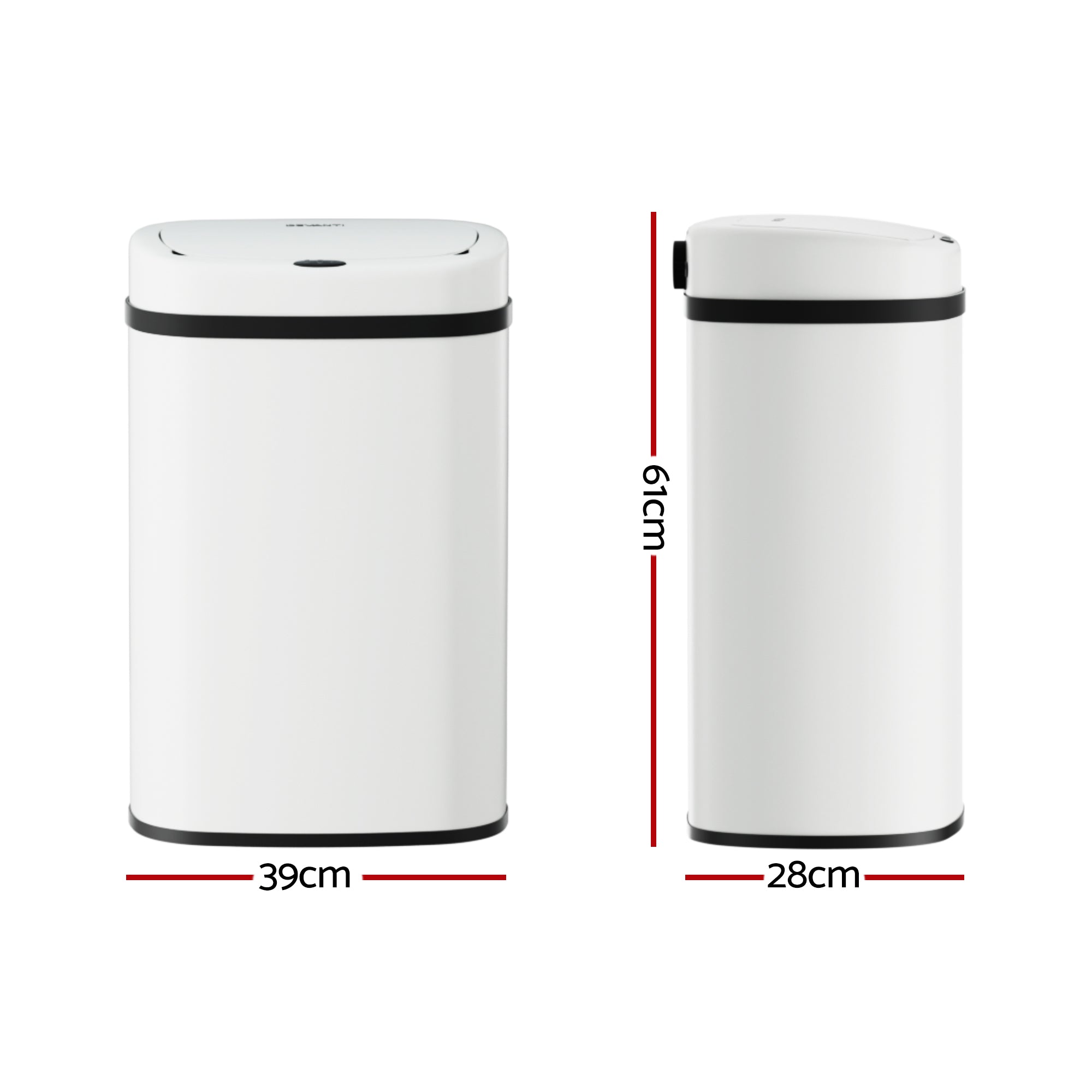 Devanti 50L Sensor Bin Motion Rubbish Automatic White